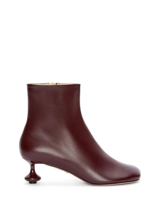 Loewe Toy Ankle Bootie In Nappa Lambskin Red