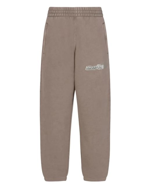 Alexander Wang Gray Logo-Patch Track Pants