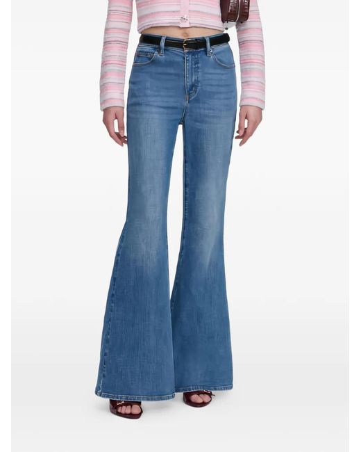 Self-Portrait Flared Jeans in het Blue
