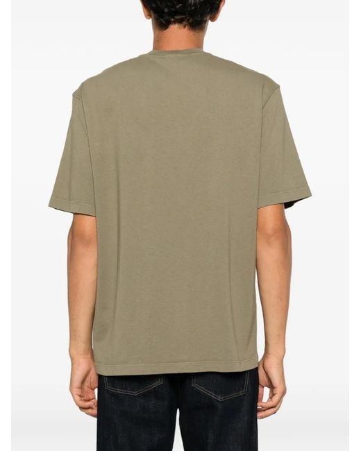 Stone Island Natural Logo-Print Chest-Pocket T-Shirt for men