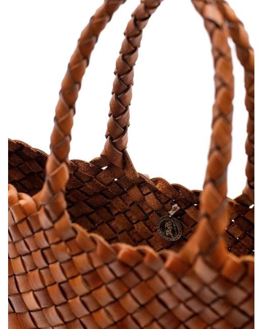 Dragon Diffusion Brown Small Santa Croce Tote Bag