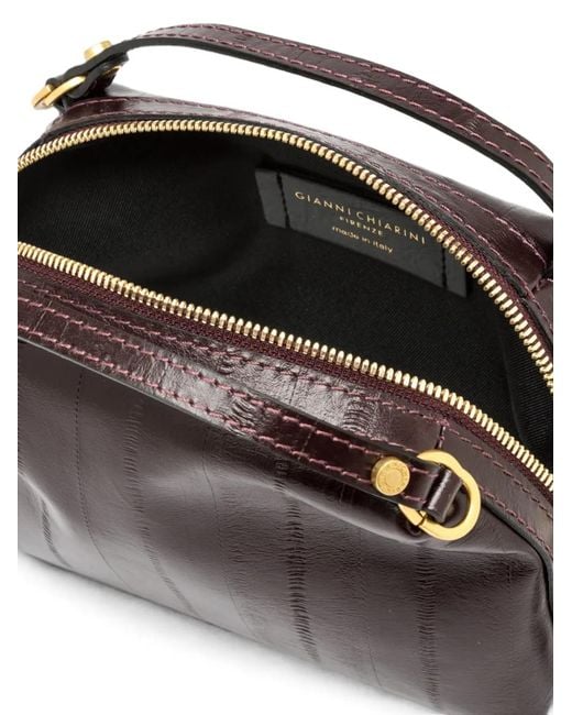 Gianni Chiarini Brown Alifa Eel-Effect Texture Mini Bag