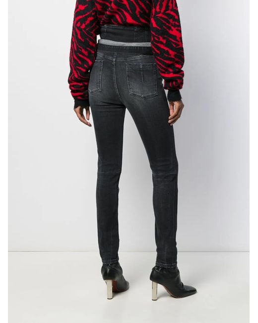 Unravel Project Black High-Waist Skinny Jeans