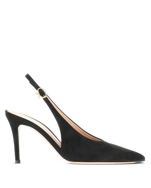 Gianvito Rossi Black 85Mm Robbie Slingback Pumps