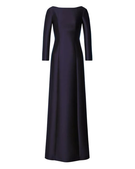 Vestido de fiesta con cuello barco Alberta Ferretti de color Blue