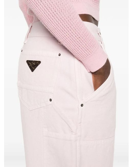 Prada Pink Panel Trousers