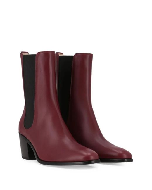 Tod's Purple Elasticated-Panel Ankle Boots
