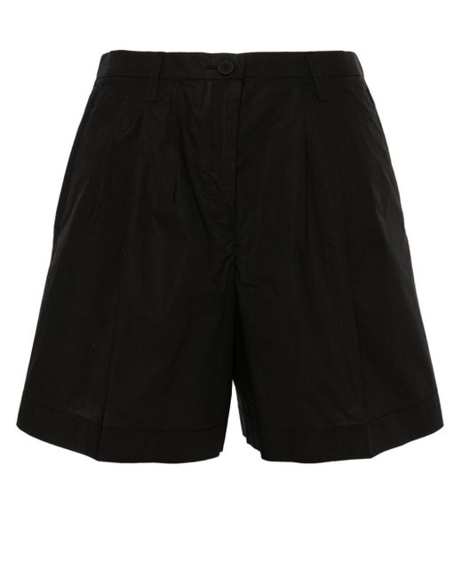 Forte Forte Black High-waist bermuda shorts