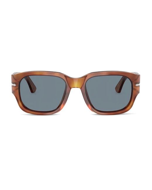 Persol Blue Tortoiseshell Square-Frame Sunglasses