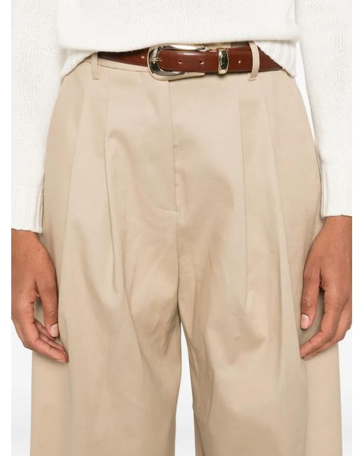 Mark Kenly Domino Tan Natural Hose mit Bundfalten