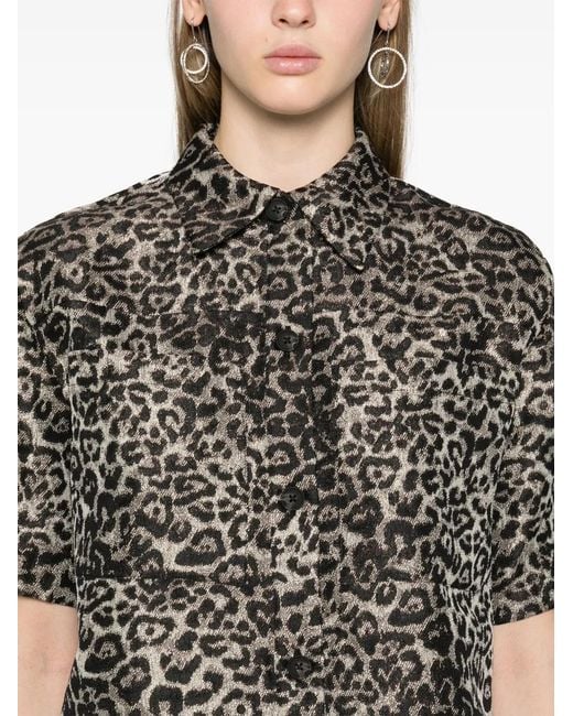 AllSaints Black Jemi Leppo Jacquard Shirt