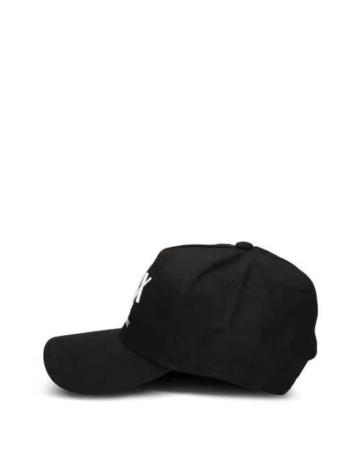 ARMANI EXCHANGE Black Logo Embroidered Cap for men