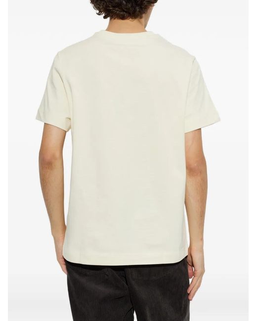 A.P.C. White Oliver Logo-Embroidered T-Shirt for men