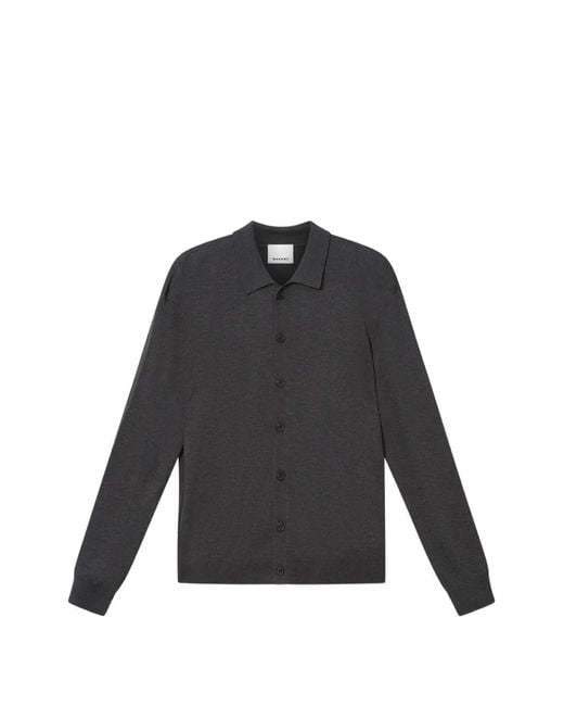 Isabel Marant Black Joris Polo-Collar Sweater for men