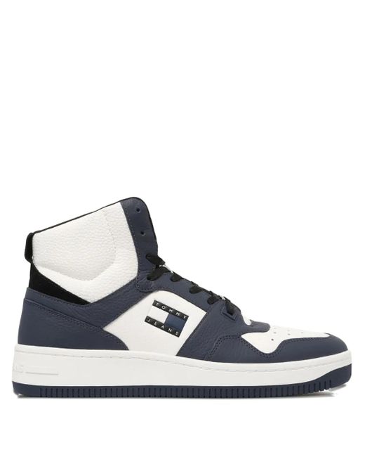 Tommy Hilfiger Blue Logo-Embossed Sneakers for men