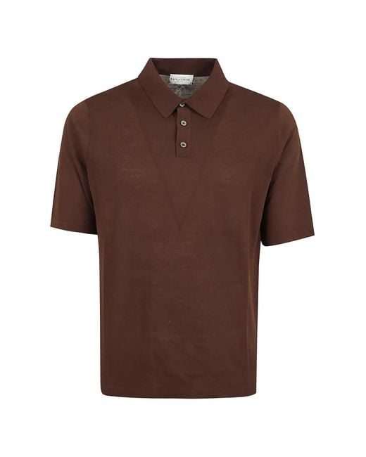 Ballantyne Brown Button Polo Shirt for men