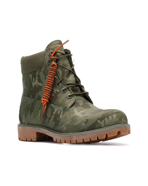 G garage Sticky Timberland Camouflage Lace-up Boots in Green for Men | Lyst