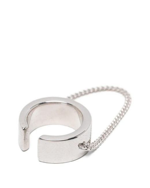 Tom Wood White Id Chain-Embellished Ear Cuff