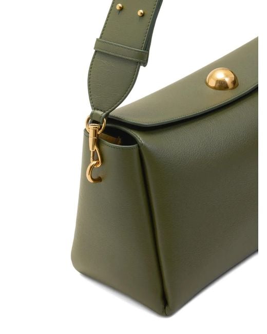 AMI Green Cow Leather Carrousel Medium Bag