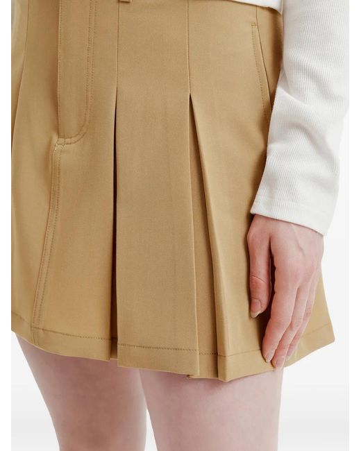 Chocoolate Natural Pleated Mini Skirt