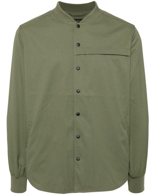 SPORT b. by agnès b. Green Rib Collar Shirt Jacket for men