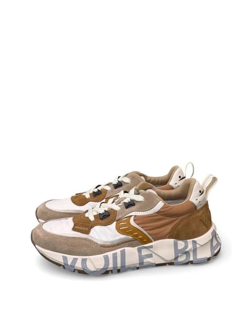 Voile Blanche Brown Club01 Logo-Print Lace-Up Sneakers for men