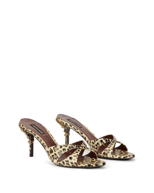 Roberto Cavalli Metallic Leopard-Print Sandals