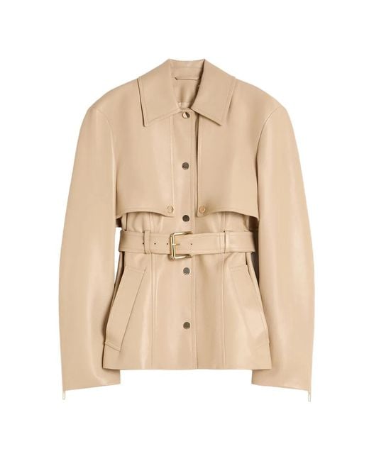 Sportmax Natural Leather Two-Piece Jacket