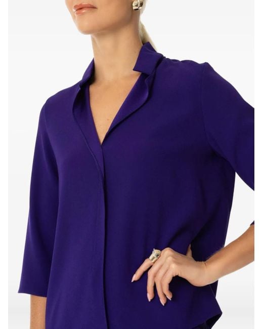 Peter Cohen Purple Hemd Mit Eckiger Front