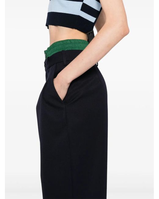 Monse Black Double Waistband Trousers
