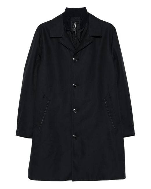 Canali Blue Single-Breasted Coat for men