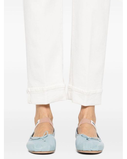 Peserico Jeans Met Logoplakkaat in het White