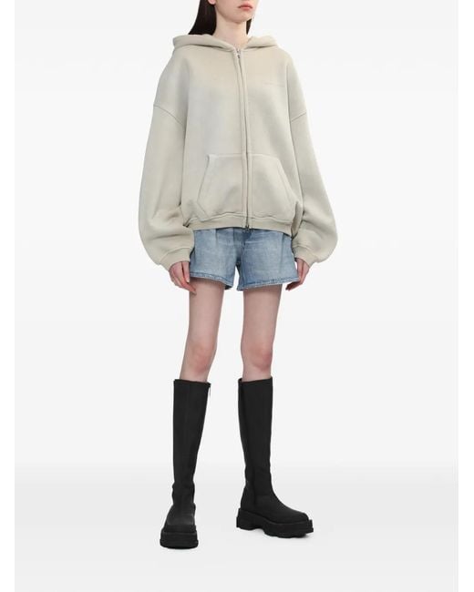 Rag & Bone Blue Distressed Elasticated Shorts