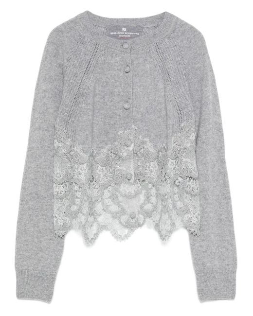 Ermanno Scervino Vest Met Afwerking Van Kant in het Gray