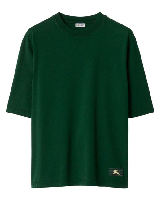 Burberry Green Cotton T-Shirt for men