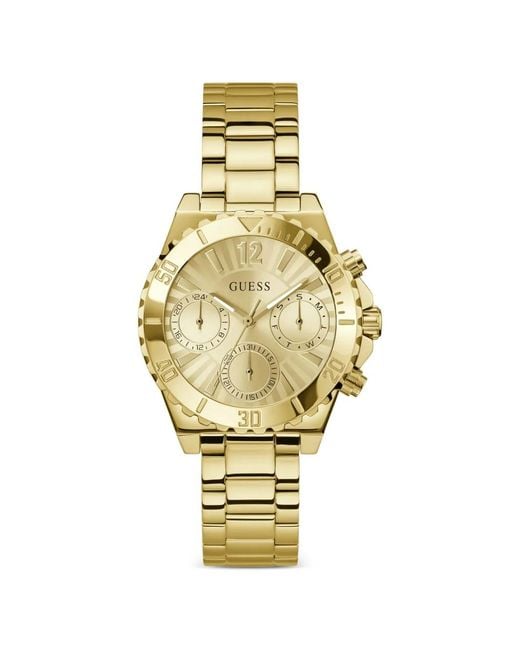 Guess Metallic Champagne-Tone 38Mm Watch