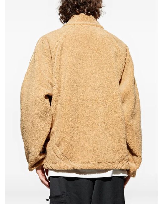 Adidas Natural Borg Fleece Teamgeist Zip-Up Sweatshirt for men
