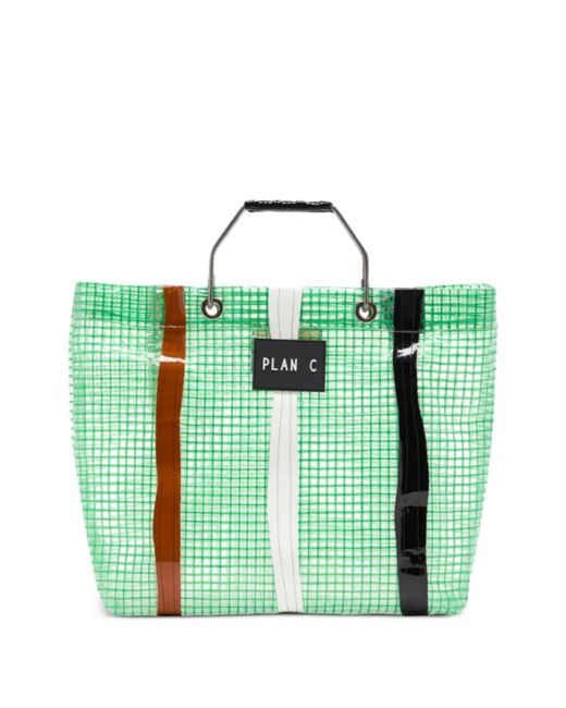 Plan C Green Sac À Main À Rayures