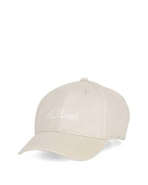 Mc2 Saint Barth White Logo-Embroidered Baseball Cap for men