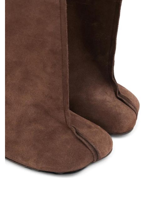 MM6 by Maison Margiela Brown Anatomic Suede Boots