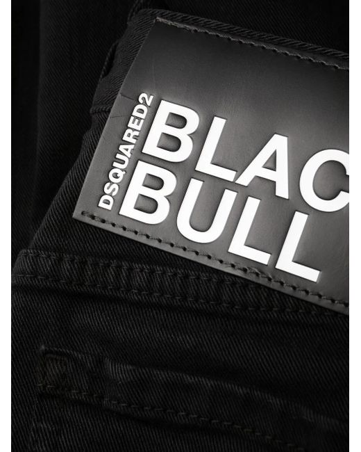 DSquared² Bull Flared Jeans in het Black