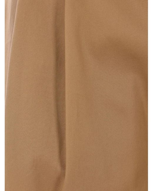 Saint Laurent Natural Camel Pants With Belt