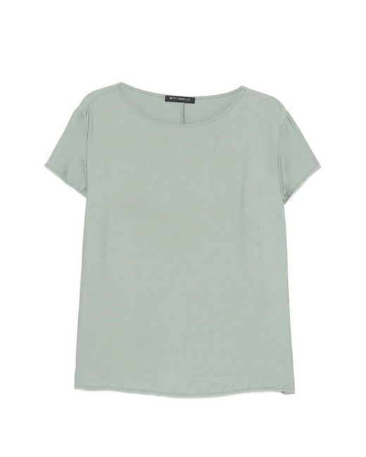 Betty Barclay Green Crew-Neck Blouse