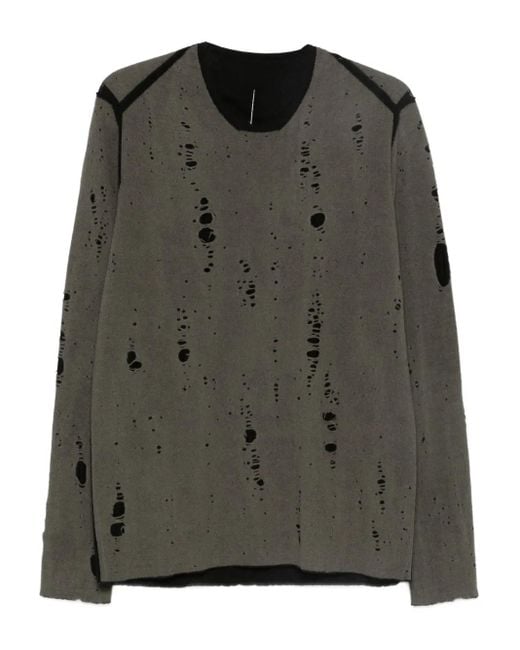 Label Under Construction Trui Met Gerafeld Effect in het Green voor heren