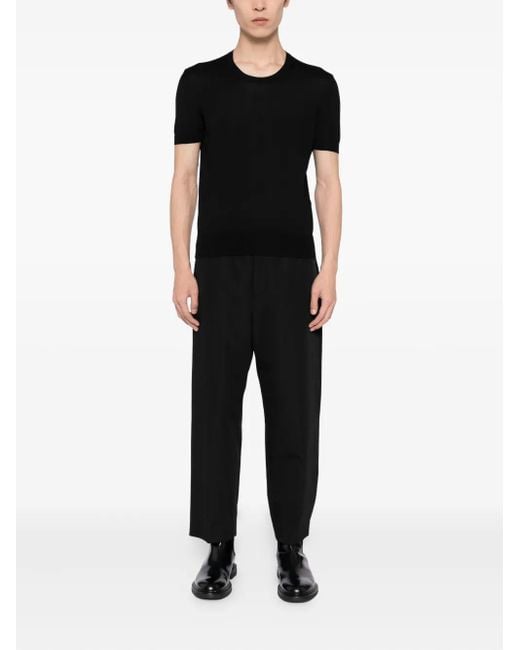 Tom Ford Black V-Neck Knitted Tee for men