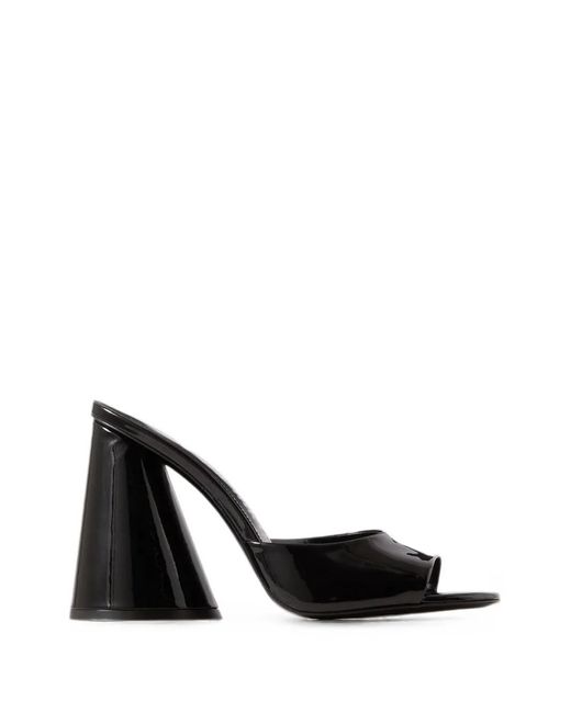 The Attico Black Luz Patent-Leather Sandals