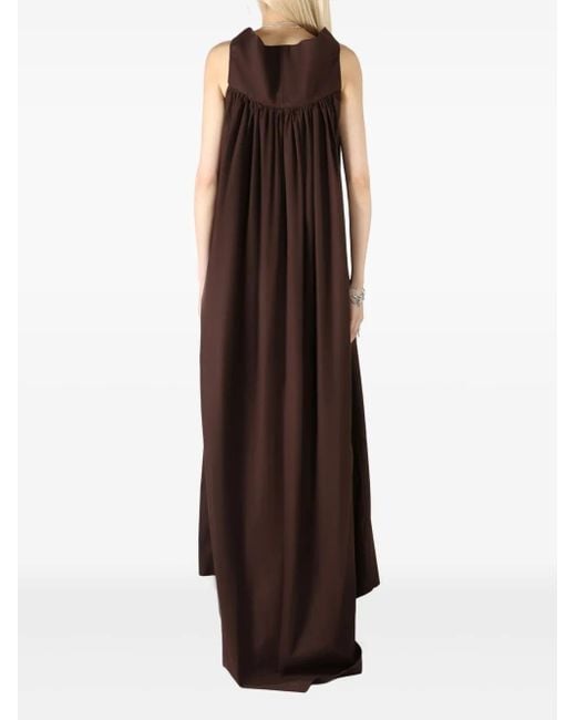 Rick Owens Brown Hollywood Chalice Poplin Gown