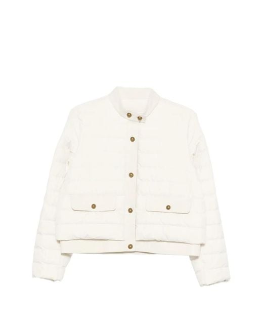 Chaqueta Acolchada Con Botones Moncler de color White