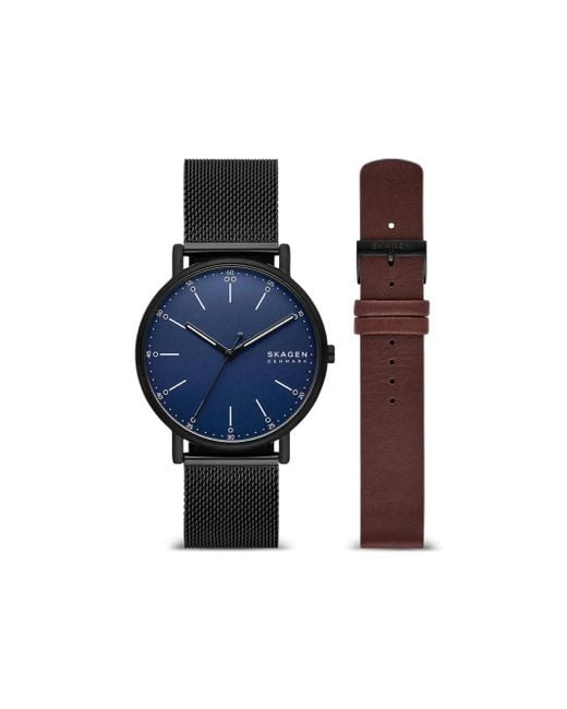 Skagen Blue Round-Face 40Mm for men