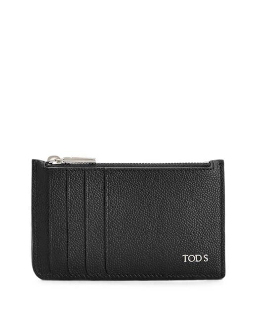 Tod's Black Zipped Card Holder for men